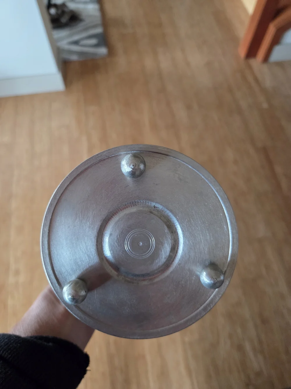 Silver Metal Tea Light Oil Warmer - Modern Home Accent